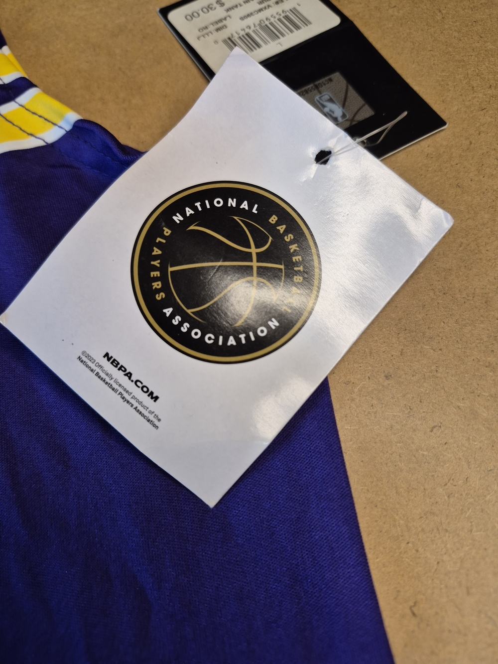 Los Angeles Lakers #6 James Purple Basketball Jersey - NBA Logo - Picture 3 of 8
